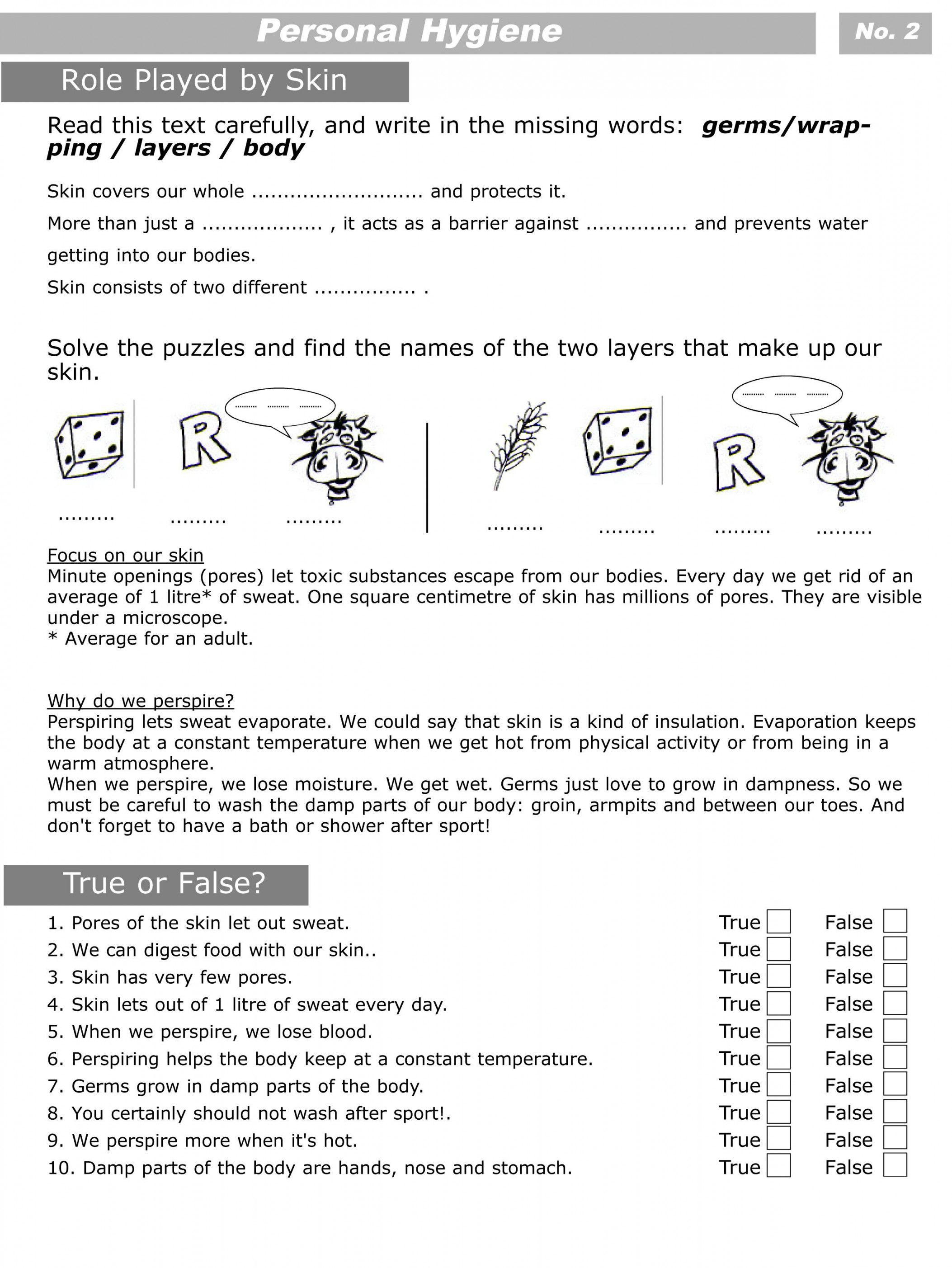 Free Printable Personal Hygiene Worksheets | Lostranquillos - Free Printable Personal Hygiene Worksheets