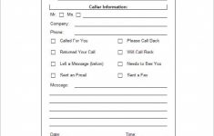 Free Printable Phone Message Template