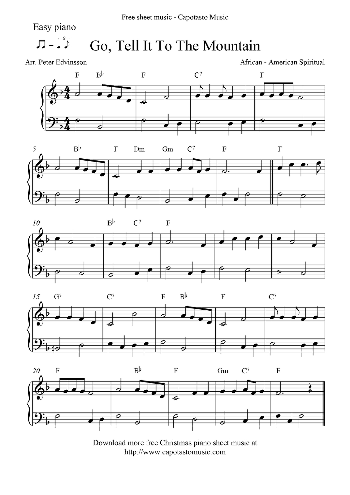 Free Printable Piano Sheet Music | Free Sheet Music Scores: Easy - Free Printable Christmas Sheet Music For Piano