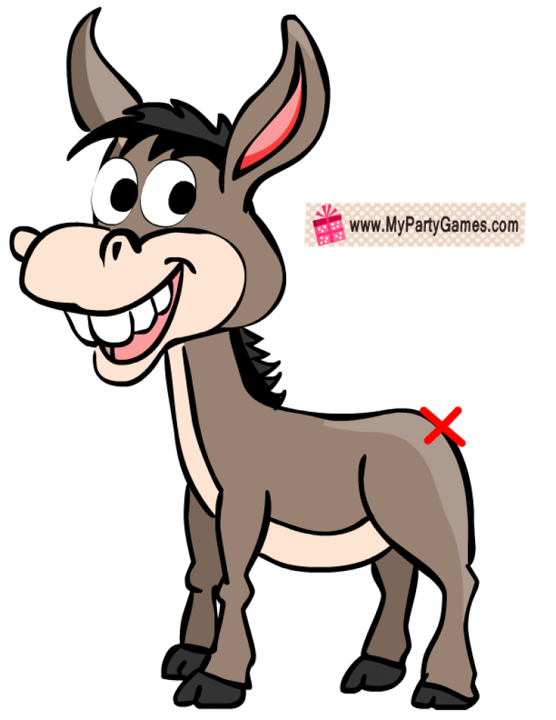 Free Printable Pin The Tail On Donkey Game | Free Birthday In Pin - Pin The Tail On The Donkey Printable Free