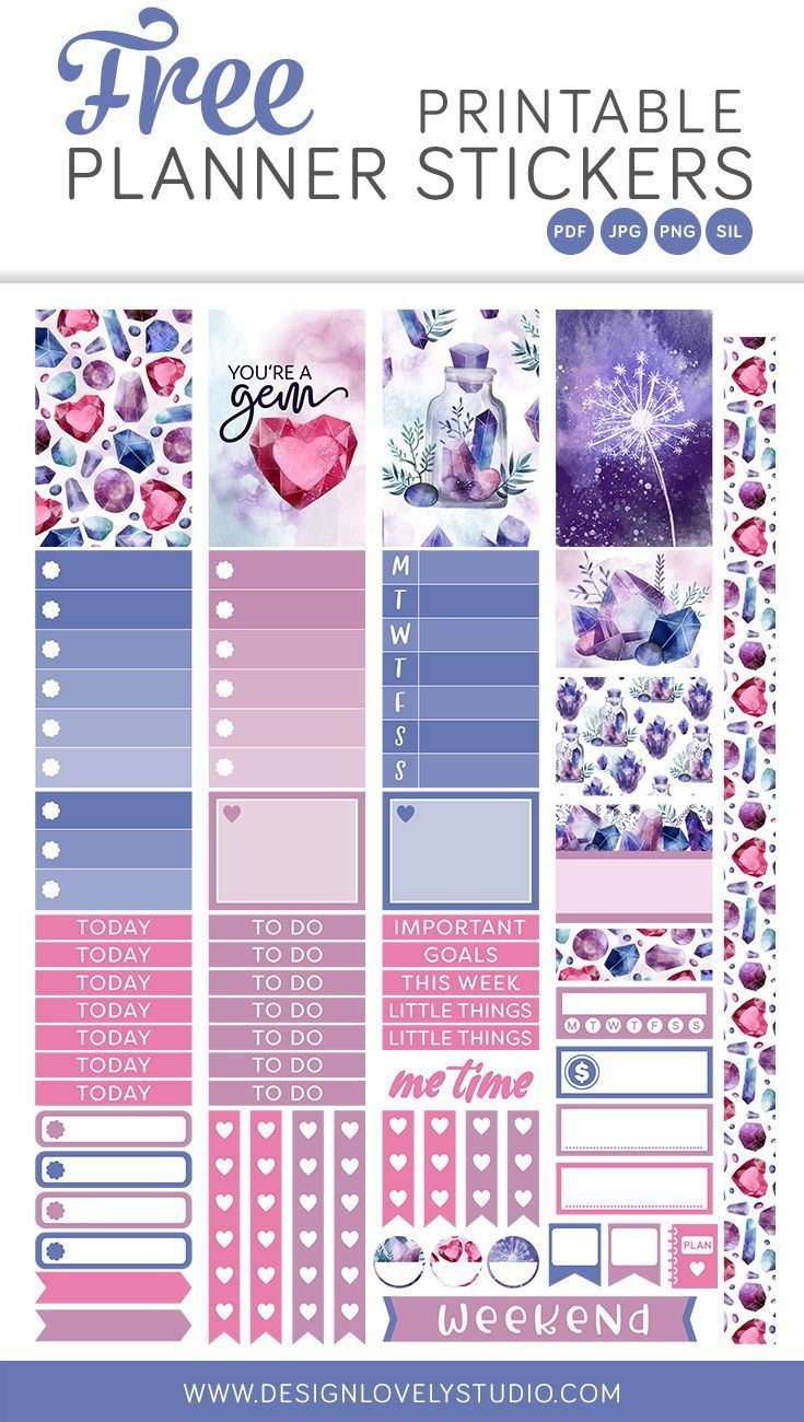 Free Printable Planner Stickers Kit, Digital Planner Stickers - Free Printable Planner Stickers Pdf