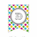 Free Printable Polka Dot Party Banner | The Cottage Market   Free Printable Alphabet Letters For Banners