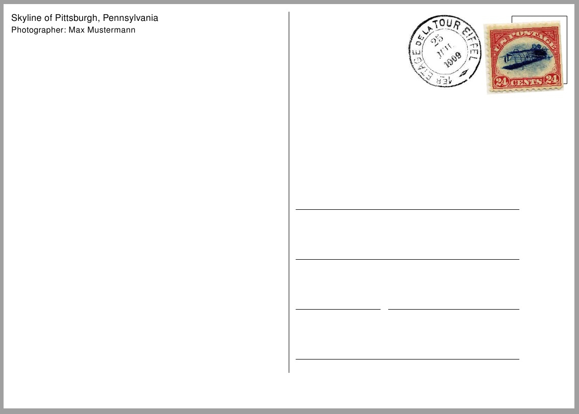 Free Printable Postcard Template Sample | Get Sniffer - Free Printable Postcard Template