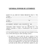 Free Printable Power Of Attorney Form (Generic)   Free Printable Power Of Attorney Forms