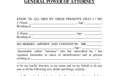 Free Printable Power Of Attorney Forms