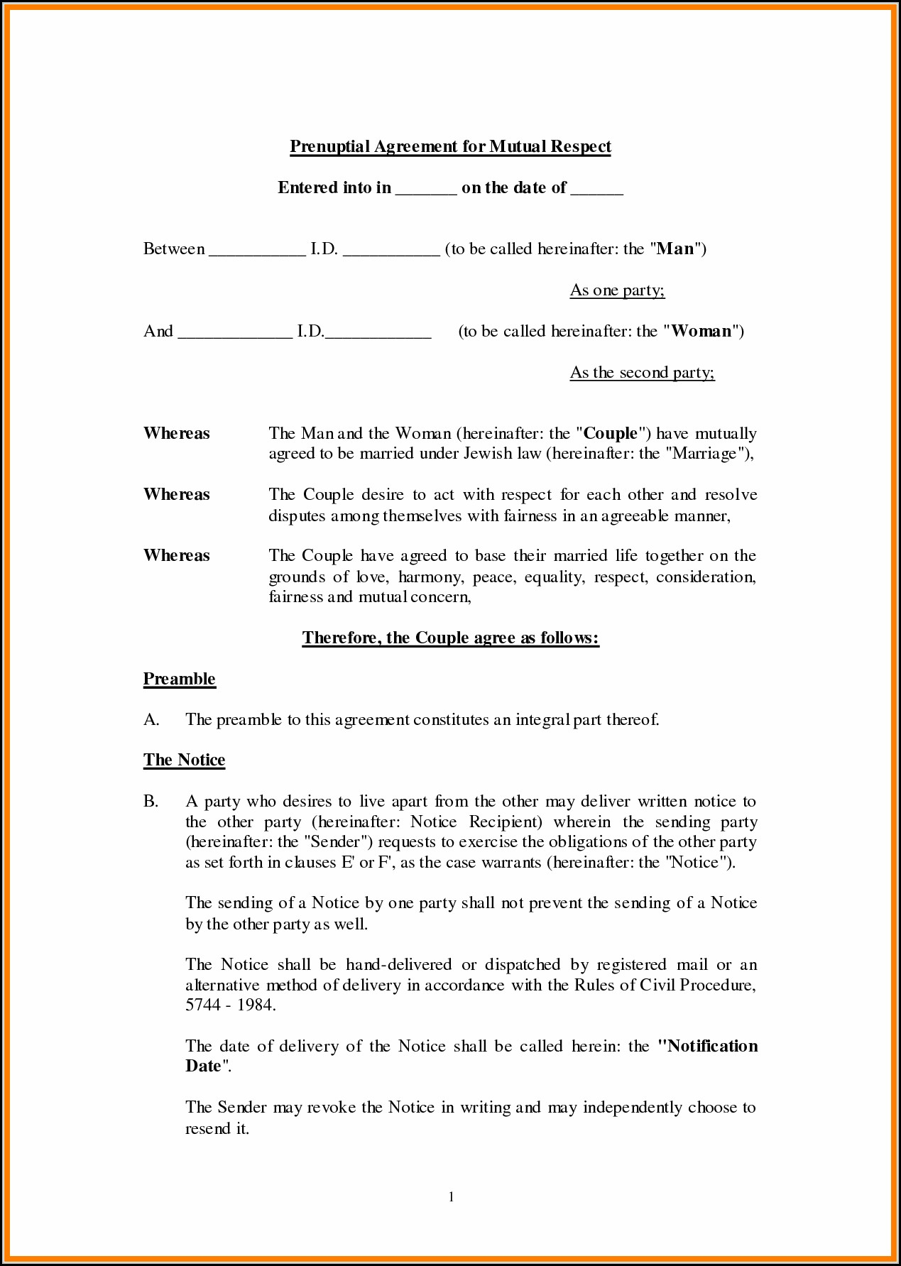 Free Printable Prenuptial Agreement Form - Form : Resume Examples - Free Printable Prenuptial Agreement Form