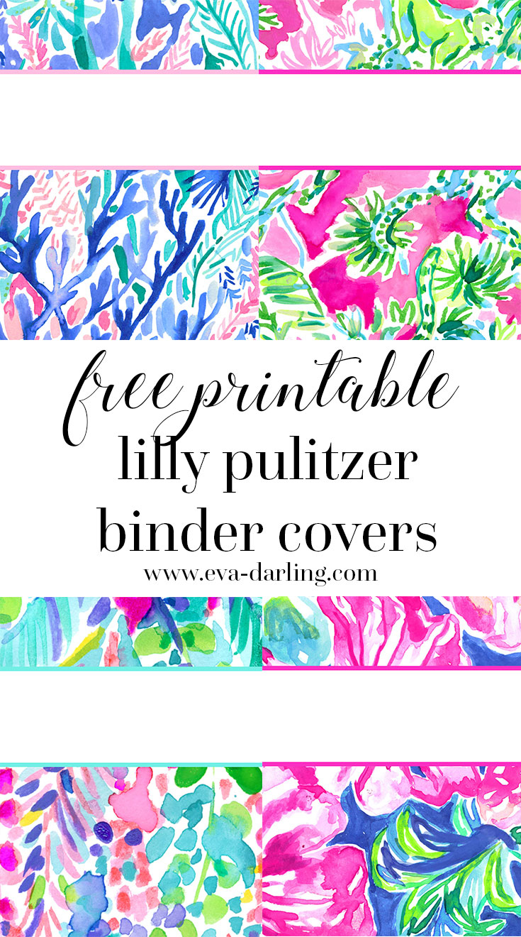 Free Printable Preppy Lilly Pulitzer Binder Covers - Free Printable Customizable Binder Covers