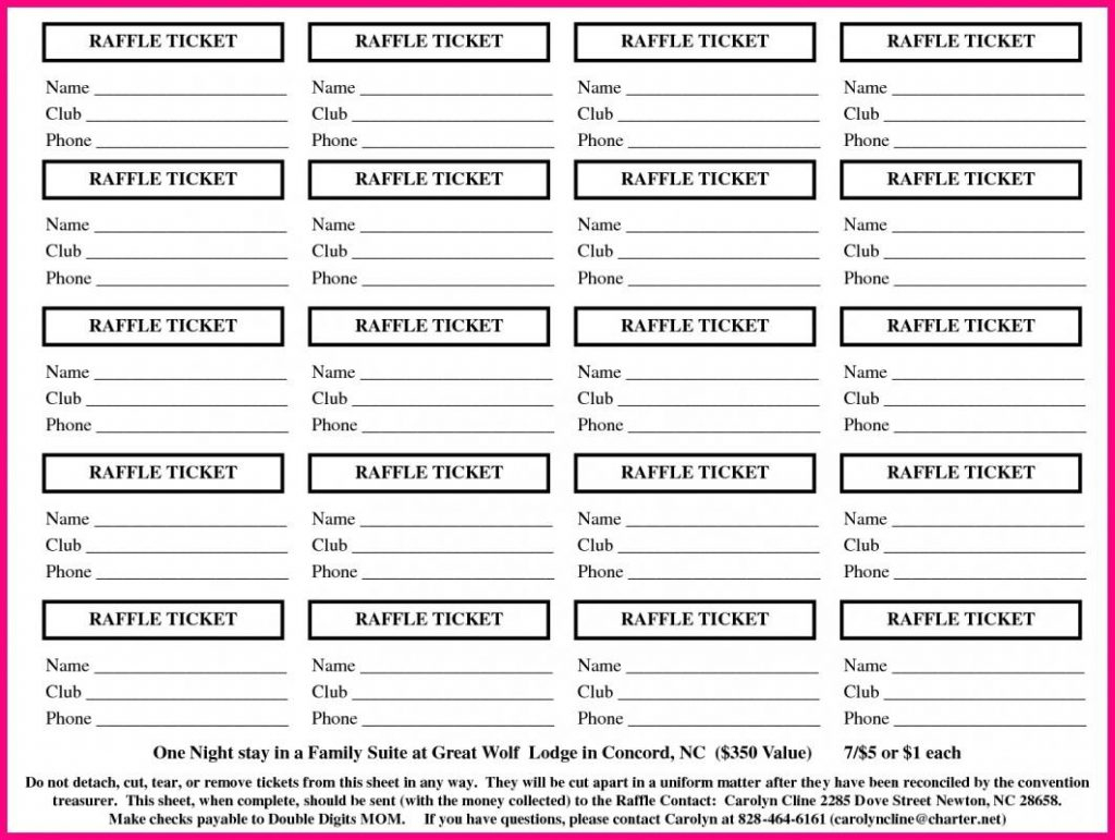 Free Printable Raffle Ticket Template Download - Classy World - Free Printable Raffle Ticket Template Download
