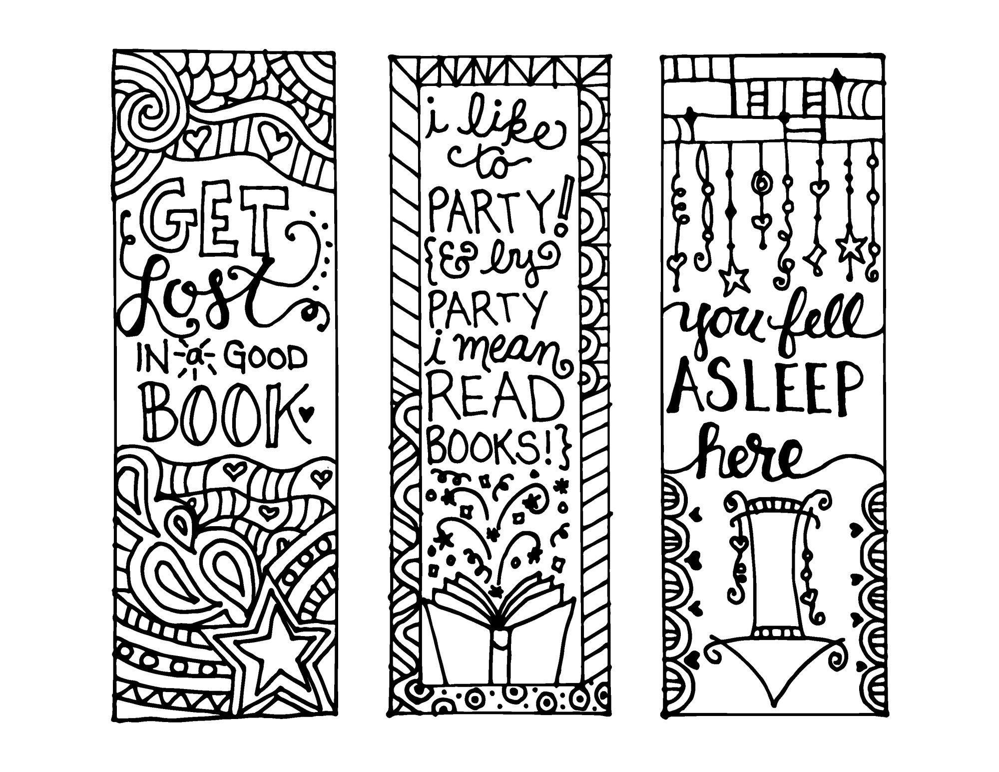 Free Printable Reading Bookmarks Black And White | Activity Shelter - Free Printable Blank Bookmarks