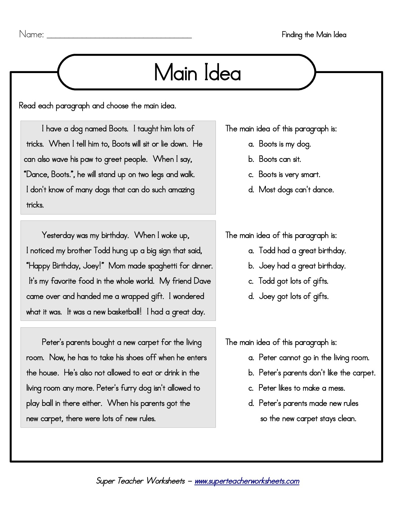 Free Printable Reading Comprehension Worksheets 3Rd Grade To - Free Printable 3Rd Grade Reading Worksheets