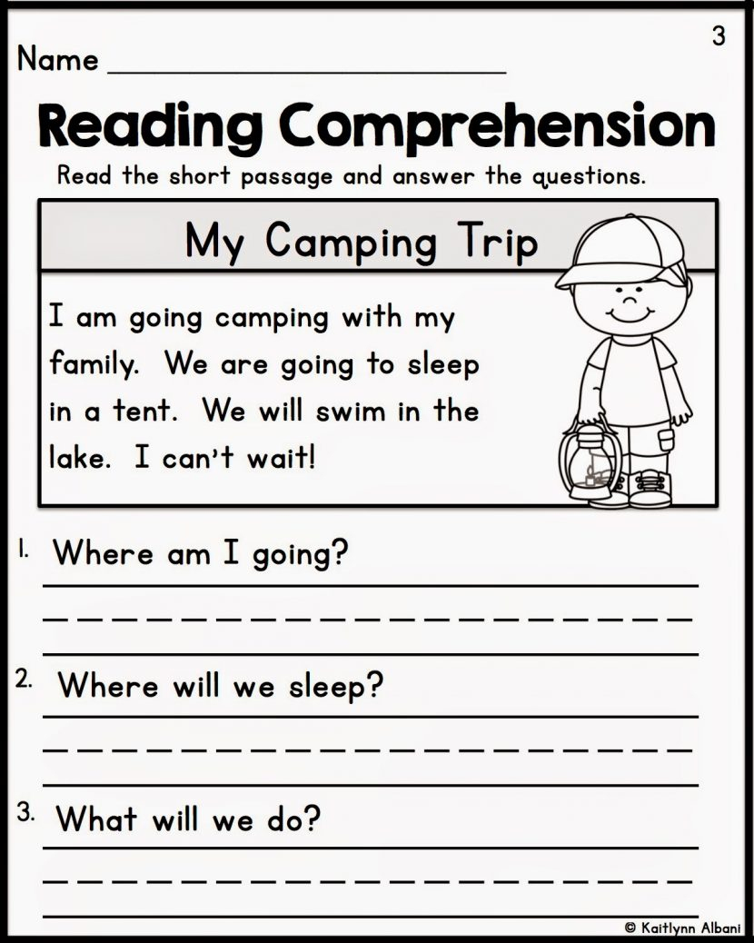 Free Printable Reading Comprehension Worksheets Grade 5 For 1 1224 - Free Printable Reading Activities For Kindergarten