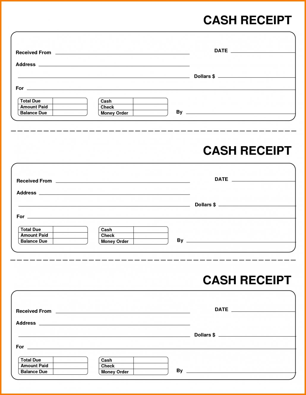 Free Printable Receipt Form | Backmentor - Free Printable Sales Receipts Online