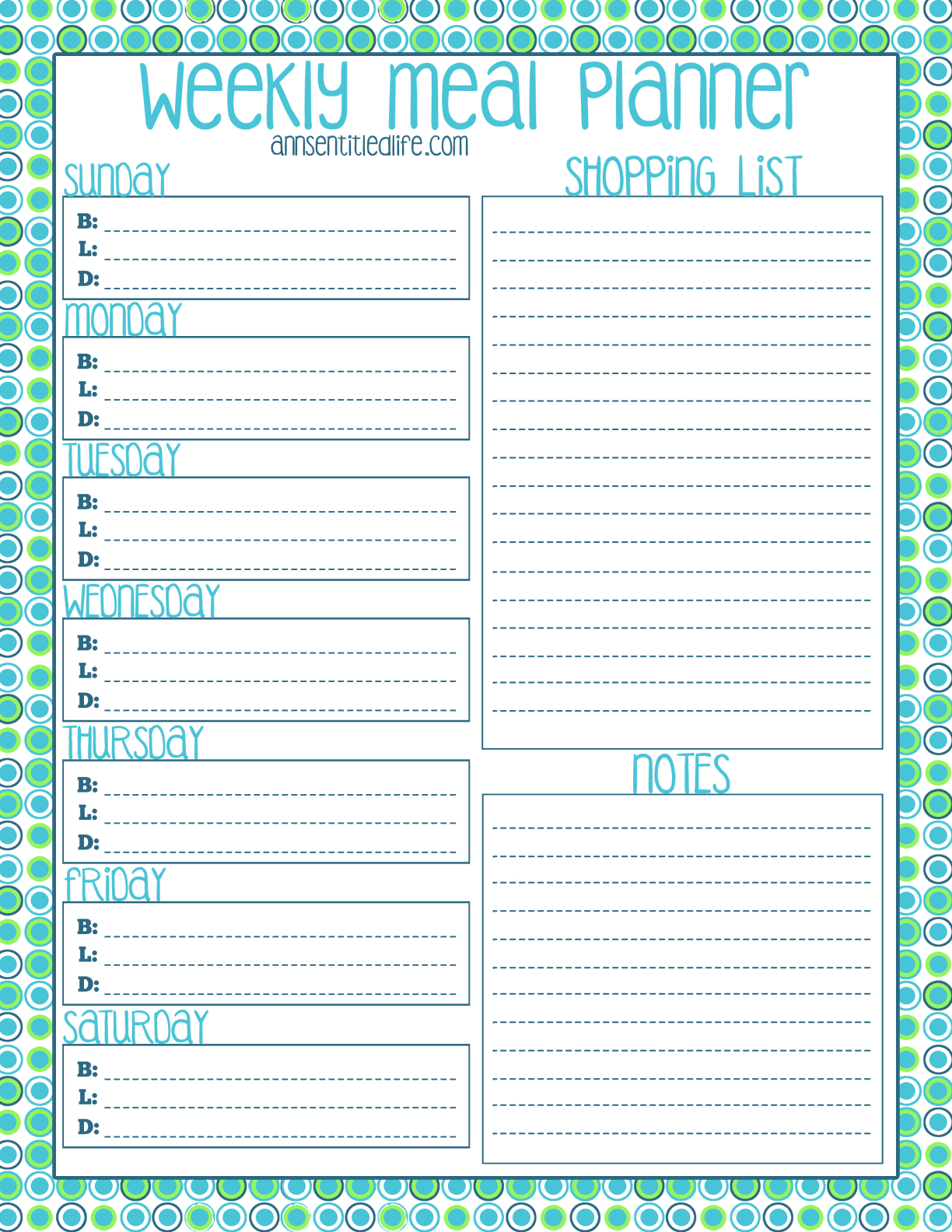 Free Printable Recipe Card, Meal Planner And Kitchen Labels - Free Printable Meal Planner