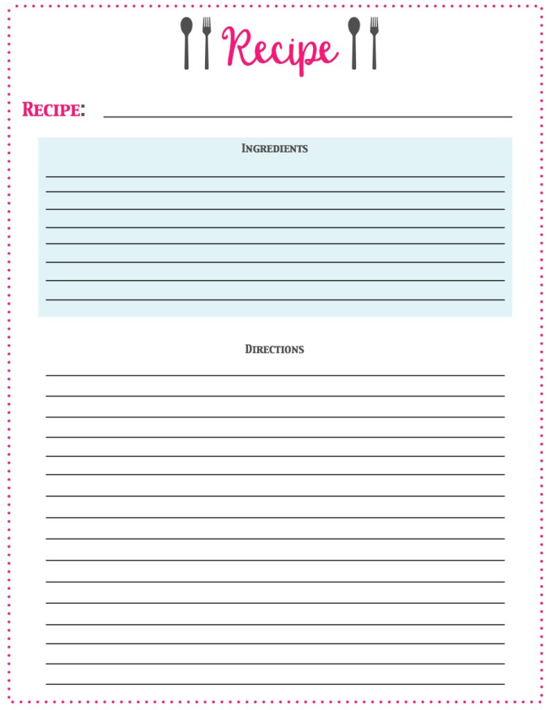 Free Printable Recipe Cards | Cooking &amp;amp; Baking | Recipe Cards - Free Printable Recipe Cards