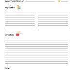 Free Printable Recipe Template: Diy Recipe Book! A4 | Recipe Books   Free Printable Recipe Pages
