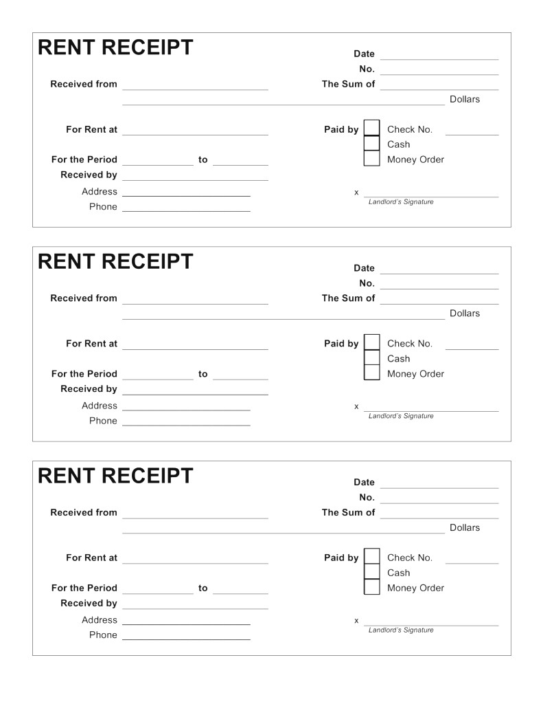 Free Printable Rent Receipts 0 - Colorium Laboratorium - Free Printable Rent Receipt