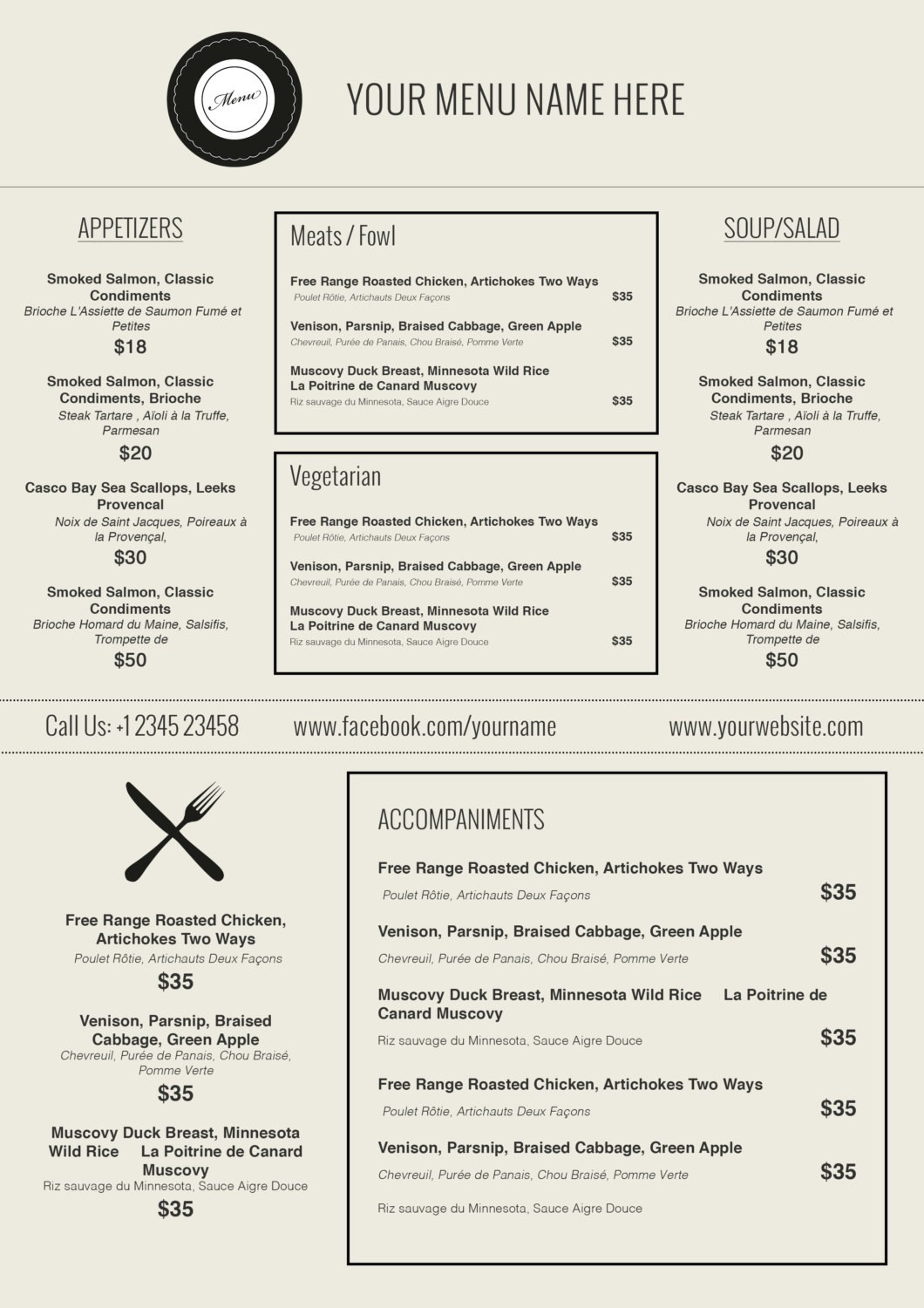 Free Printable Restaurant Menu Templates Resume And - Mysembalun - Free Printable Menu Templates