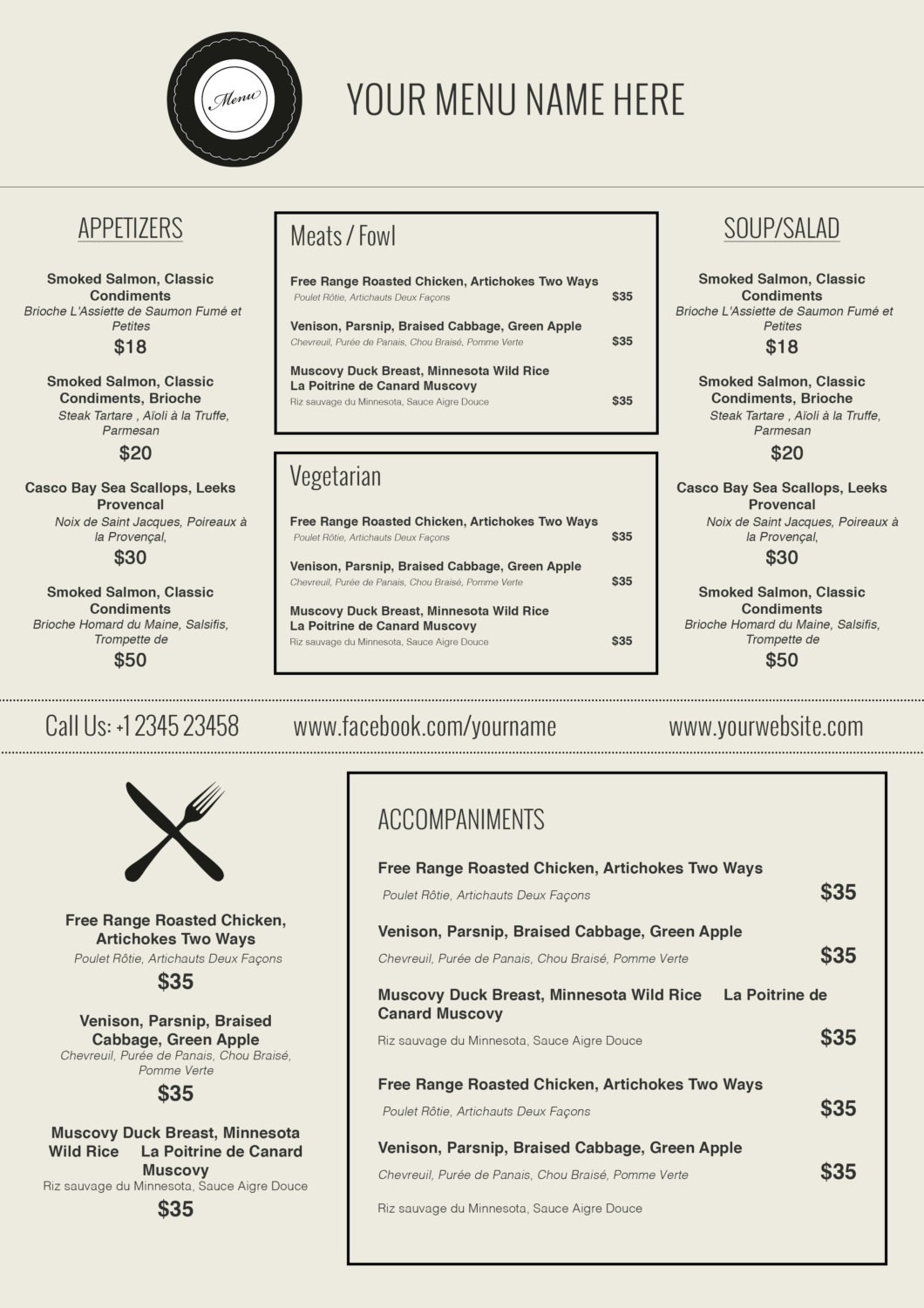 Free Printable Restaurant Menu Templates Resume And - Mysembalun - Free Printable Restaurant Menu Templates