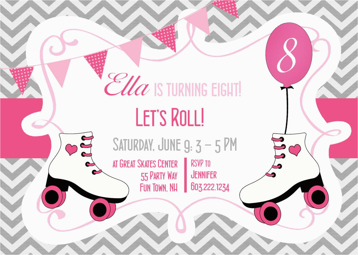 Free Printable Roller Skating Party Invitations - Roller Skate - Free Printable Roller Skate Template