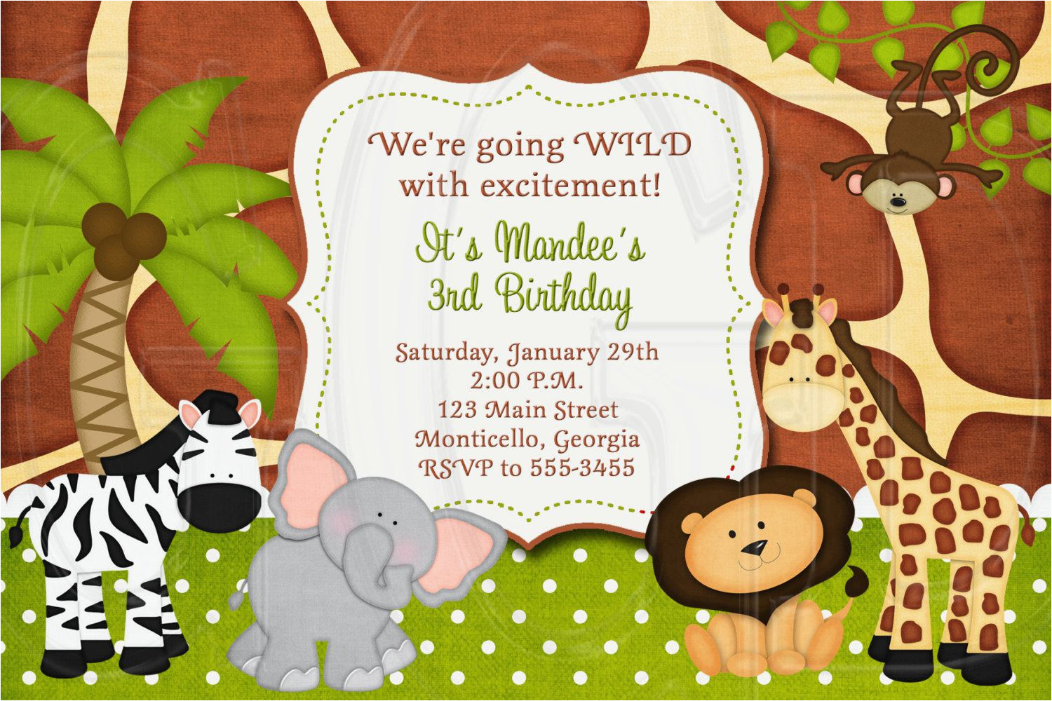 Free Printable Safari Birthday Invitations | Birthdaybuzz - Jungle Theme Birthday Invitations Free Printable