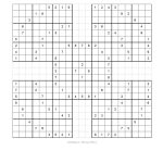 Free Printable Samurai Sudoku Puzzles | Sudoku   Free Printable Samurai Sudoku
