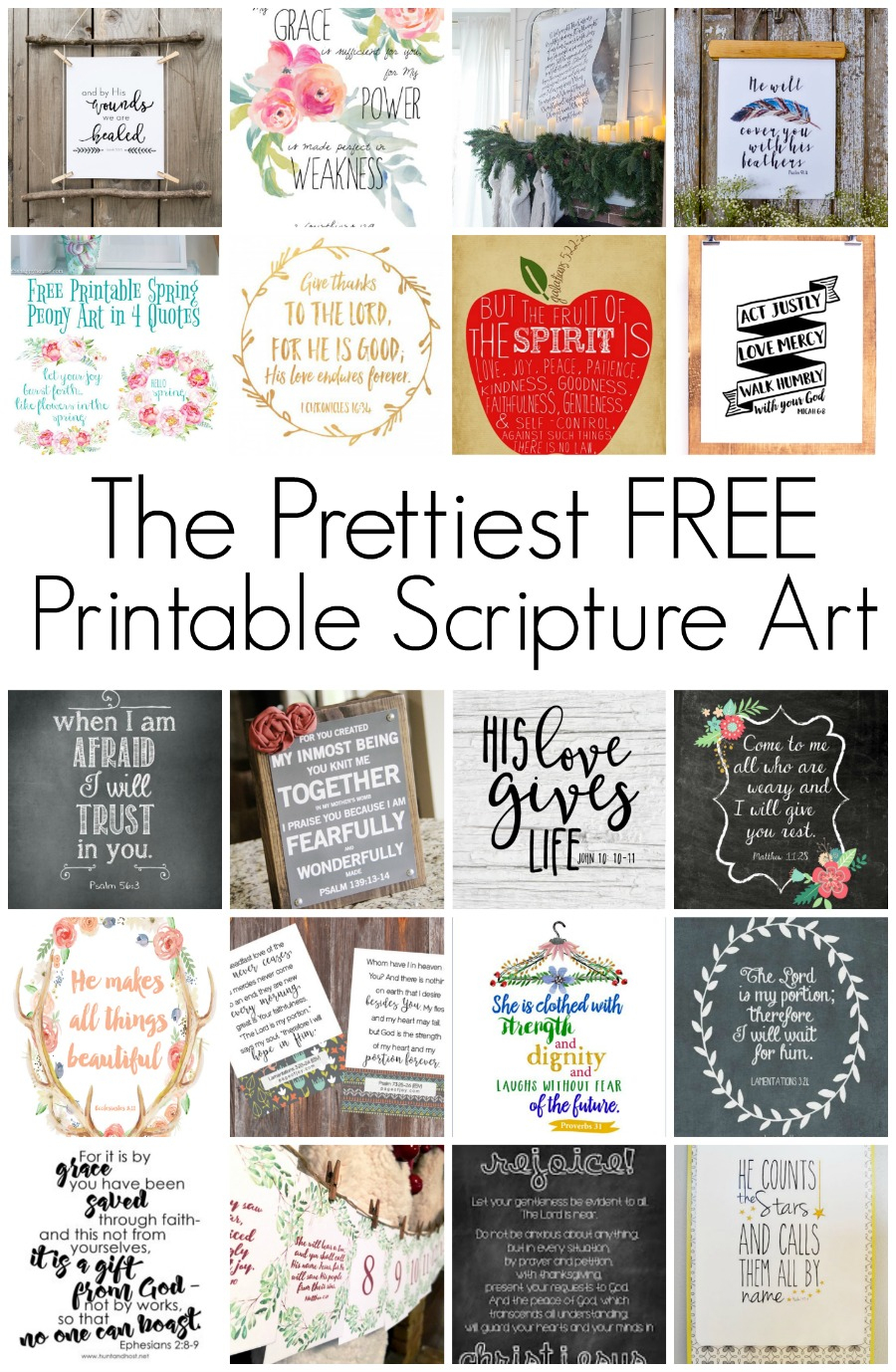 Free Printable Scripture Art - Hunt And Host - Free Printable Scripture Verses
