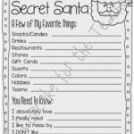 Free Printable Secret Santa Questionnaire Lovely Secret Santa Survey   Free Printable Secret Pal Forms