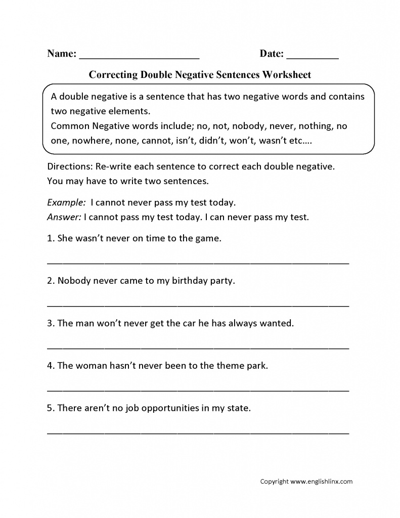 Free Printable Sentence Correction Worksheets The Best Image - Free Printable Sentence Correction Worksheets
