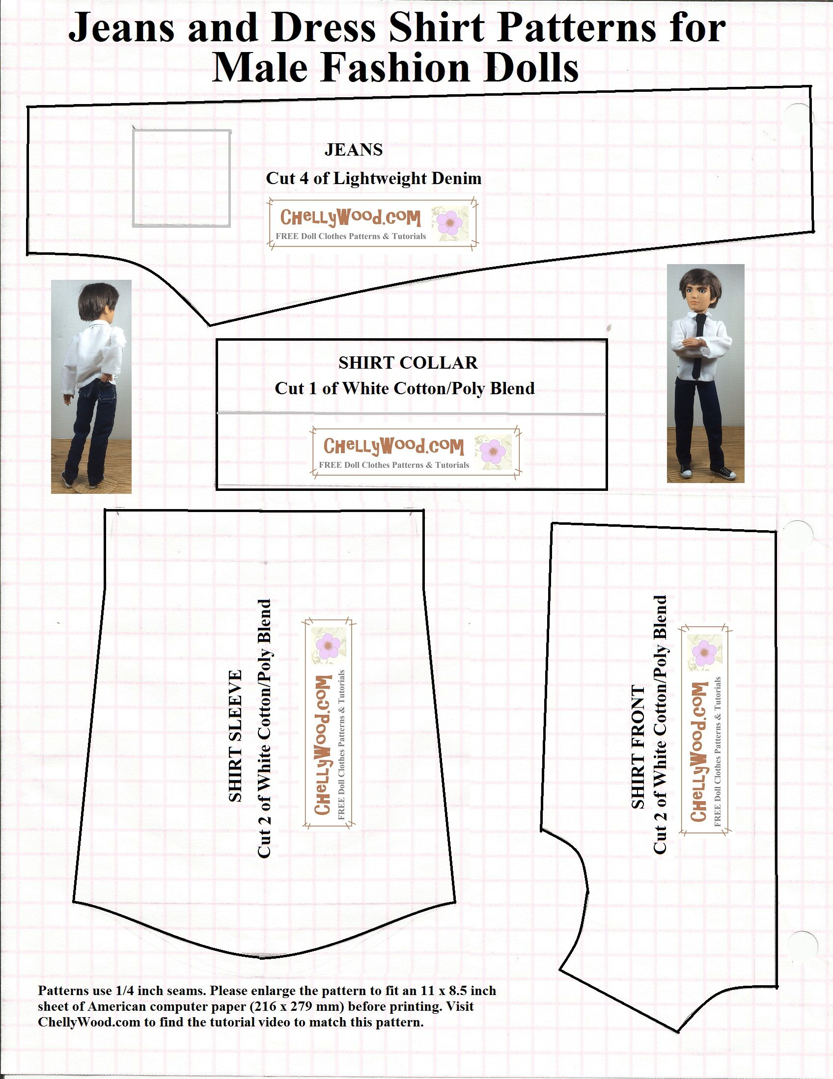 Free Printable Sewing Patterns For Dolls Of Many Shapes And Sizes - Free Printable Sewing Patterns