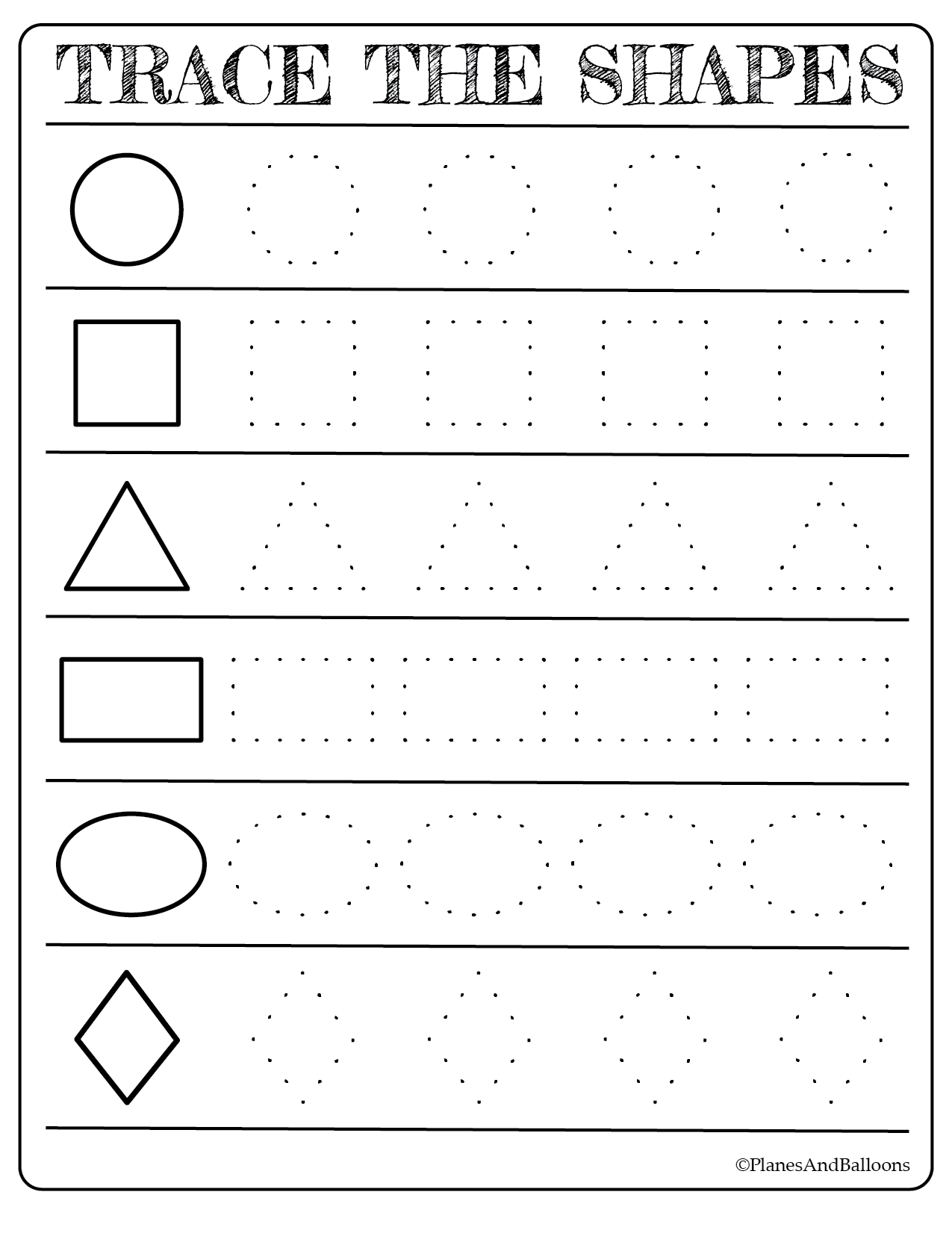 Free Printable Shapes Worksheets For Toddlers And Preschoolers | Abc - Free Printable Shapes Worksheets For Kindergarten