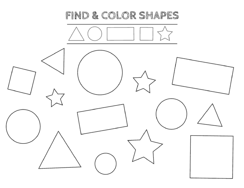 Free Printable Shapes Worksheets For Toddlers And Preschoolers - Free Printable Shapes Worksheets For Kindergarten