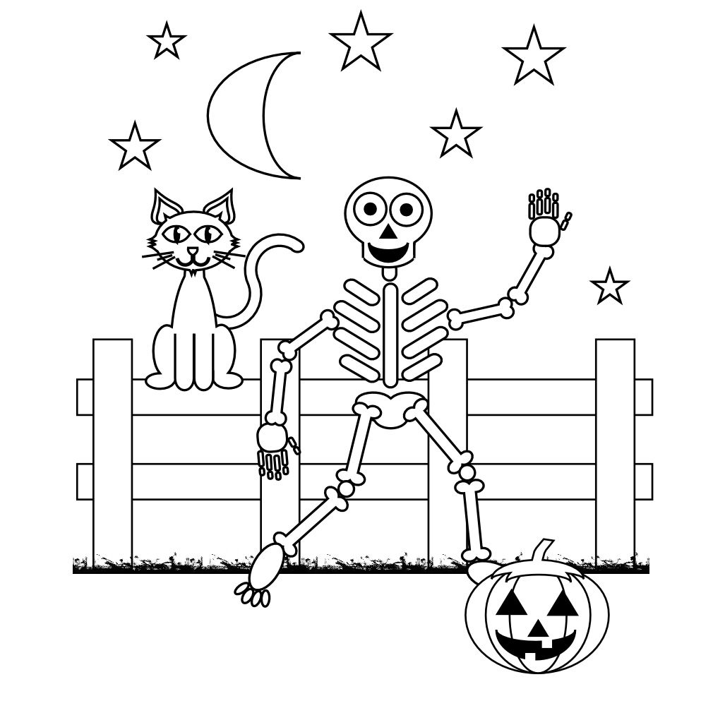 Free Printable Skeleton Coloring Pages For Kids | Halloween - Free Printable Skeleton Coloring Pages