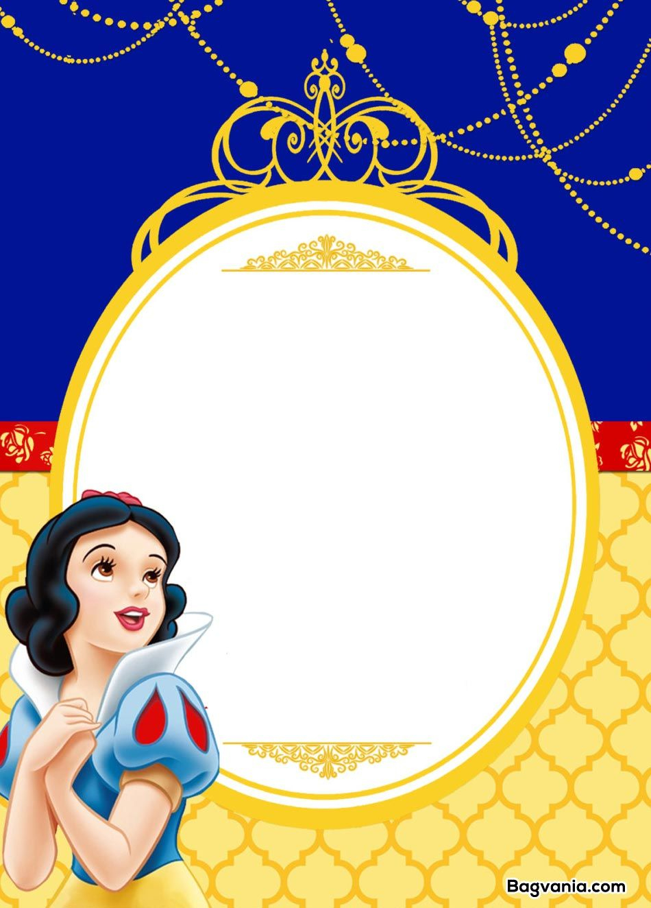 Free Printable Snow White Birthday Invitations – Bagvania Free - Snow White Invitations Free Printable