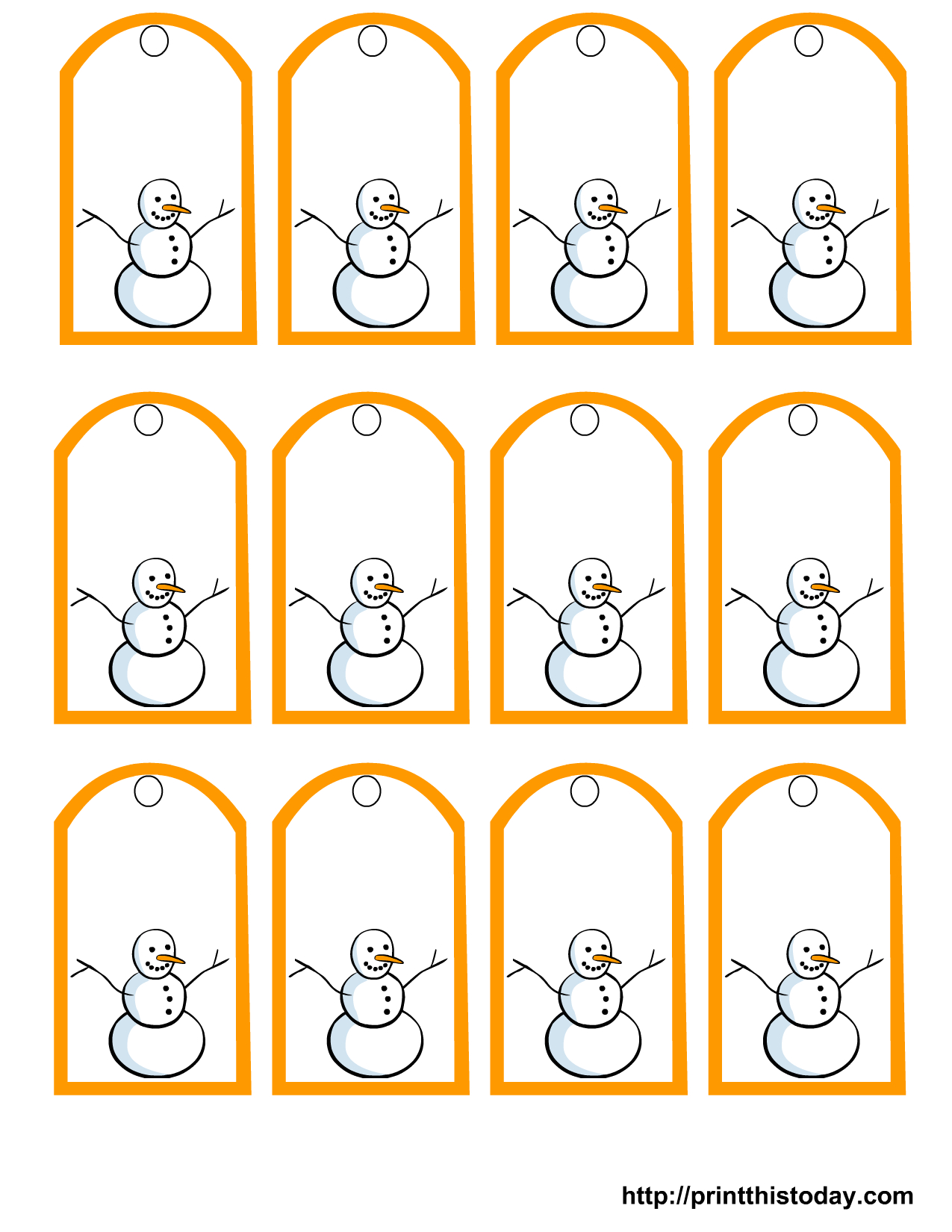 Free Printable Snowman Christmas Gift Tags - Free Printable Gift Tags