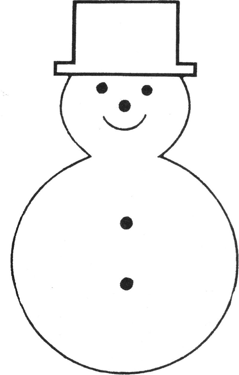 Snowman Hat Printable Template