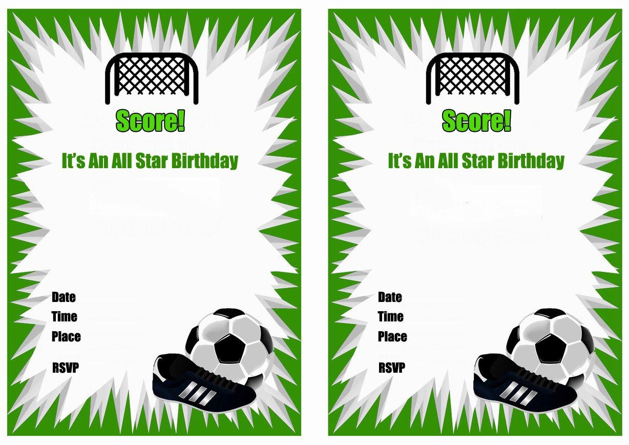 Free Printable Soccer Birthday Party Invitations | Birthday Party In - Free Printable Soccer Birthday Invitations