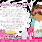 Free Printable Spa Birthday Invitations Excel Free Printable Spa   Free Printable Spa Party Invitations Templates
