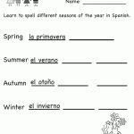 Free Printable Spanish Worksheets Ged Math Worksheets And Answers   Free Printable Spanish Worksheets
