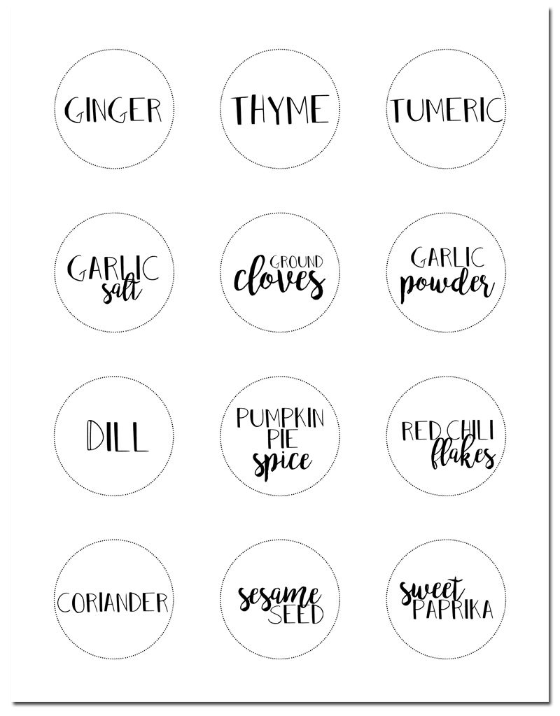 Free Printable Spice Jar Labels | Spices | Pinterest | Spice Jar - Free Printable Spice Labels