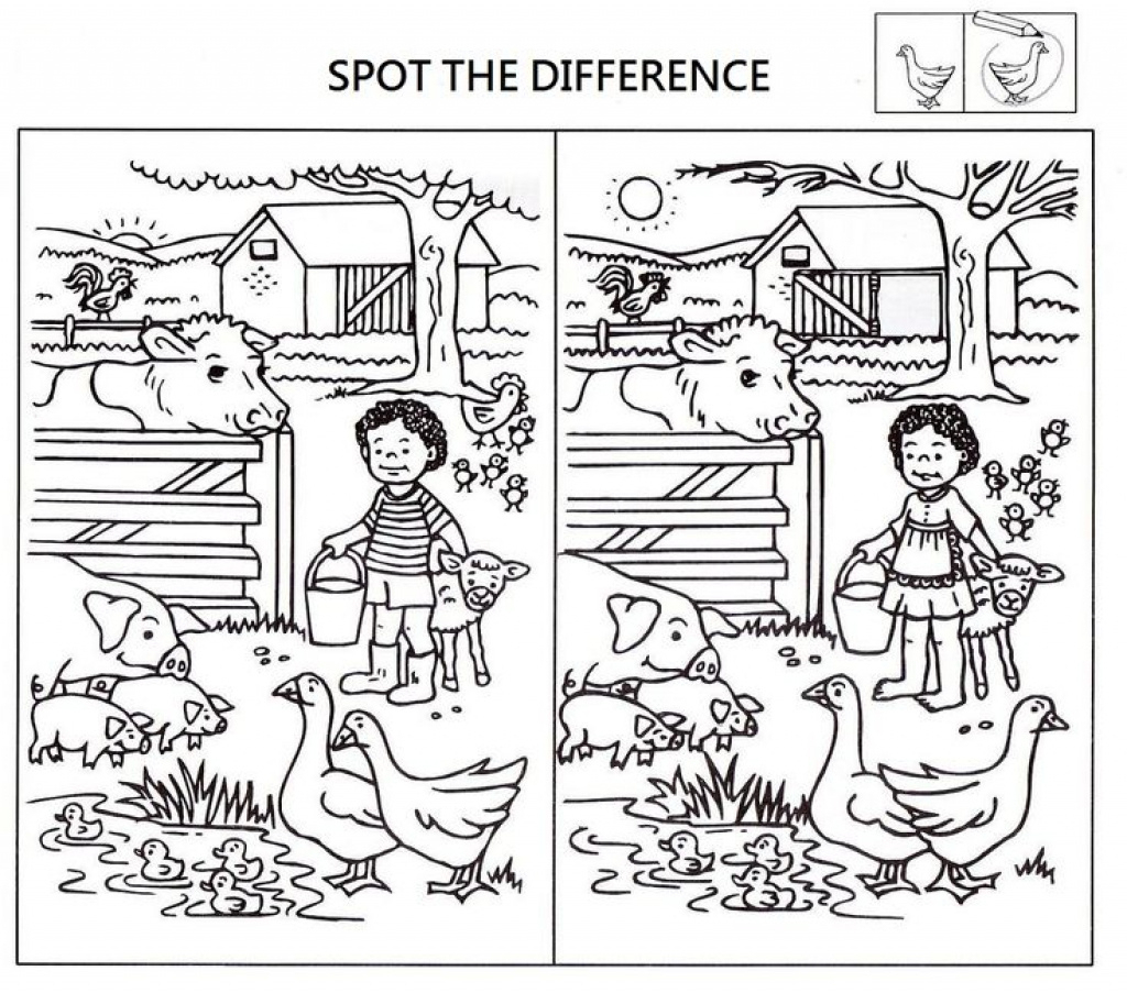 Free Printable Spot The Difference Worksheets | Free Printable - Free Printable Spot The Difference For Kids