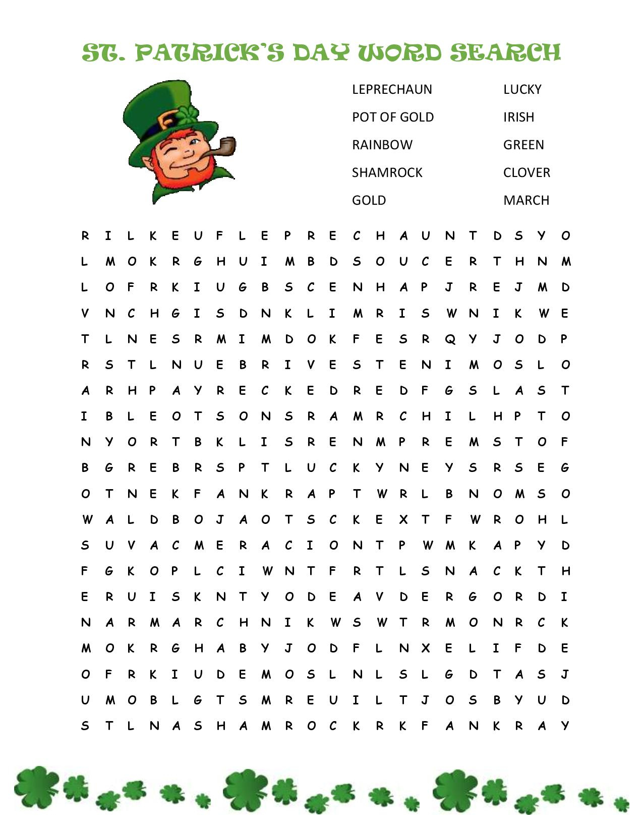 Free Printable St Patrick Day Worksheets - Siteraven - Free Printable St Patrick Day Worksheets