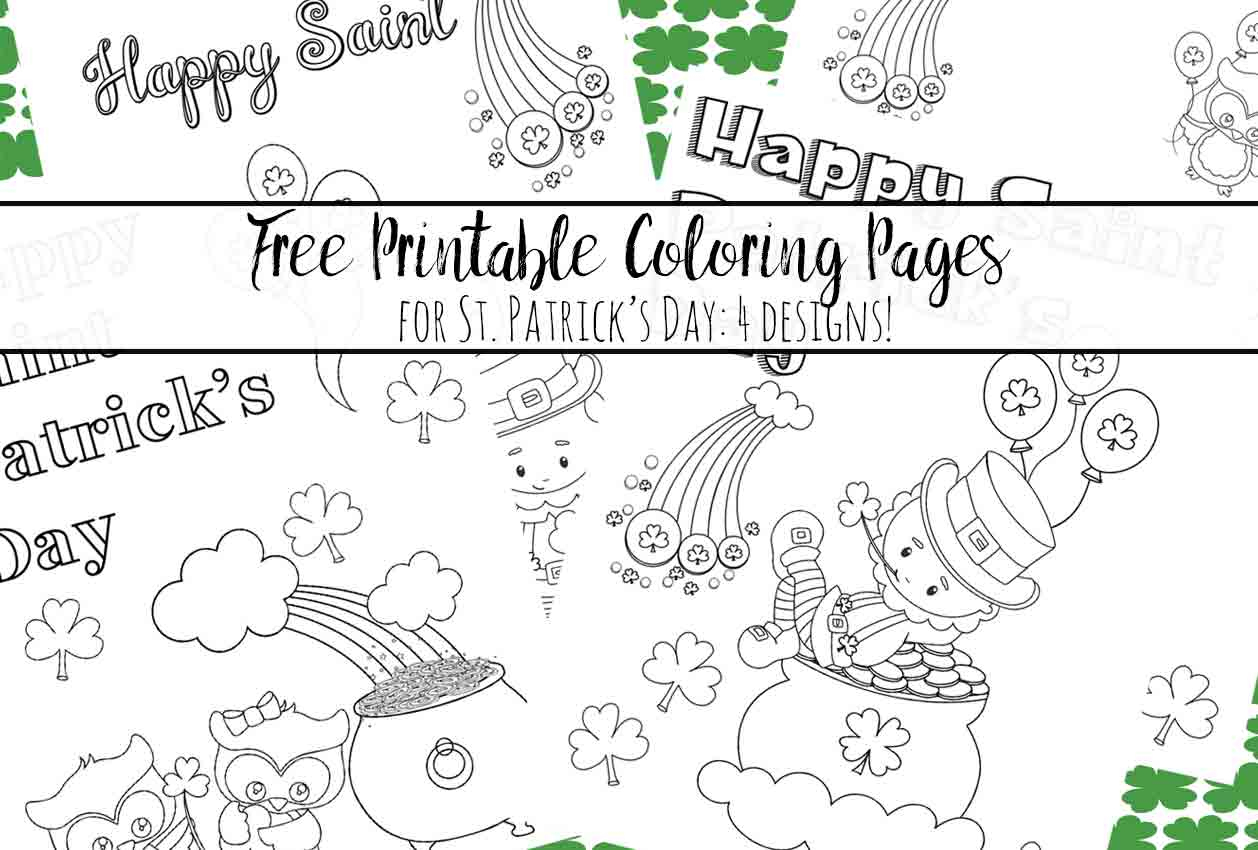 Free Printable St. Patrick&amp;#039;s Day Coloring Pages: 4 Designs! - Free Printable Saint Patrick Coloring Pages