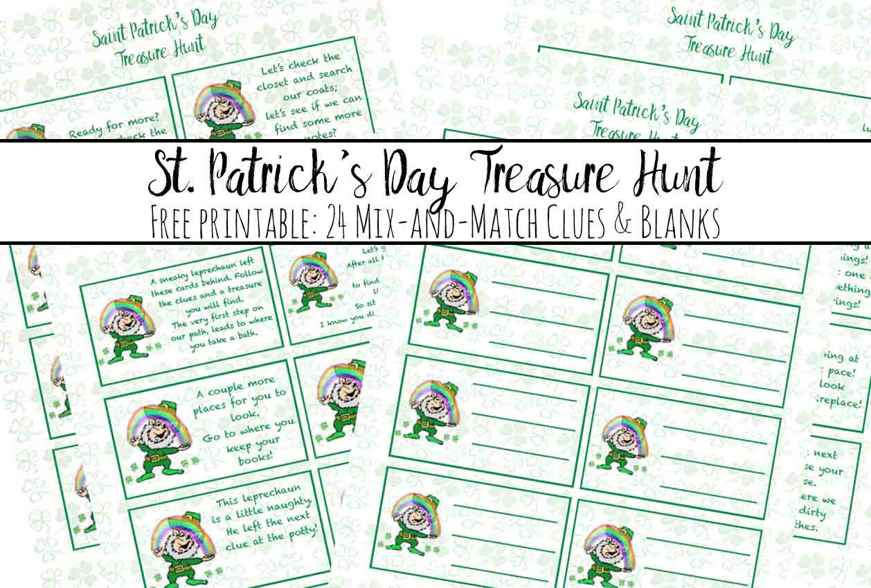 Free Printable St. Patrick&amp;#039;s Day Treasure Hunt - Free Printable St Patrick&amp;#039;s Day Card
