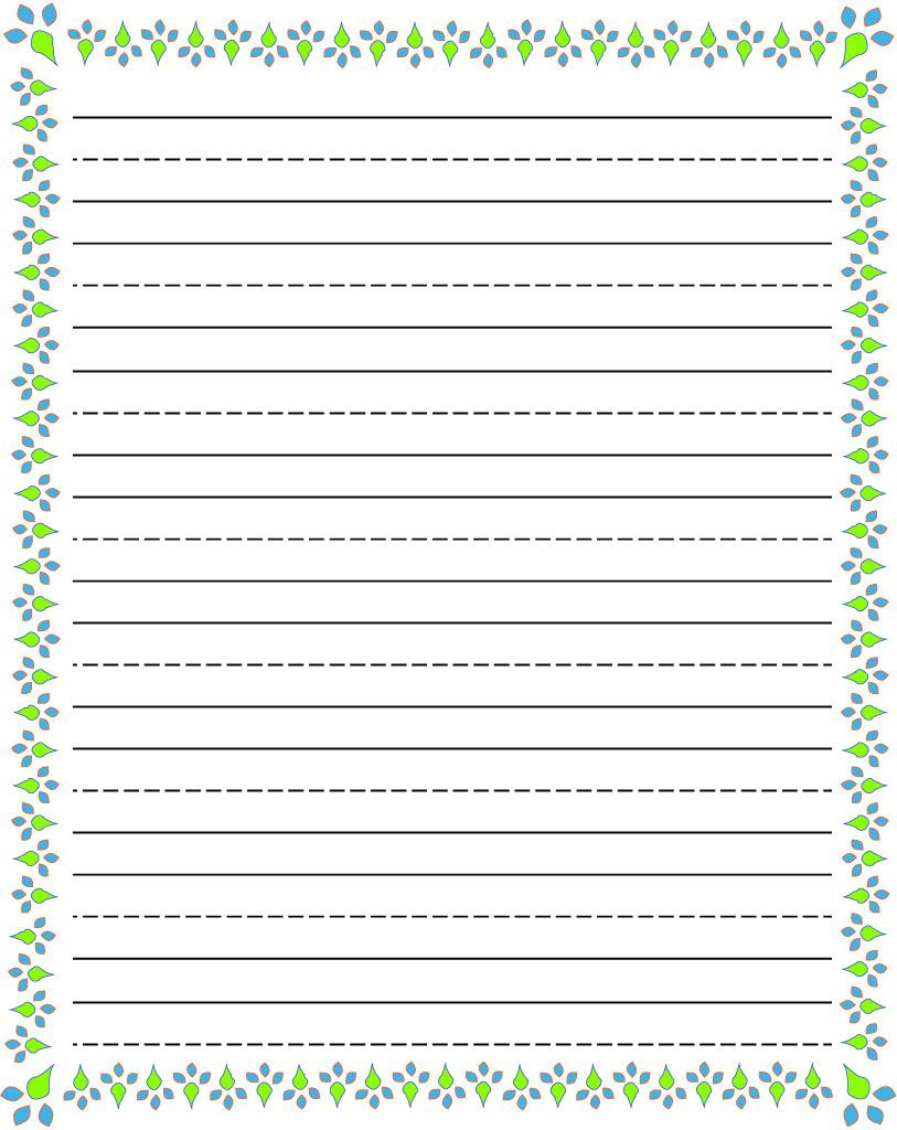 Free Printable Stationery For Kids, Free Lined Kids Writing Paper - Free Printable Writing Paper For Adults