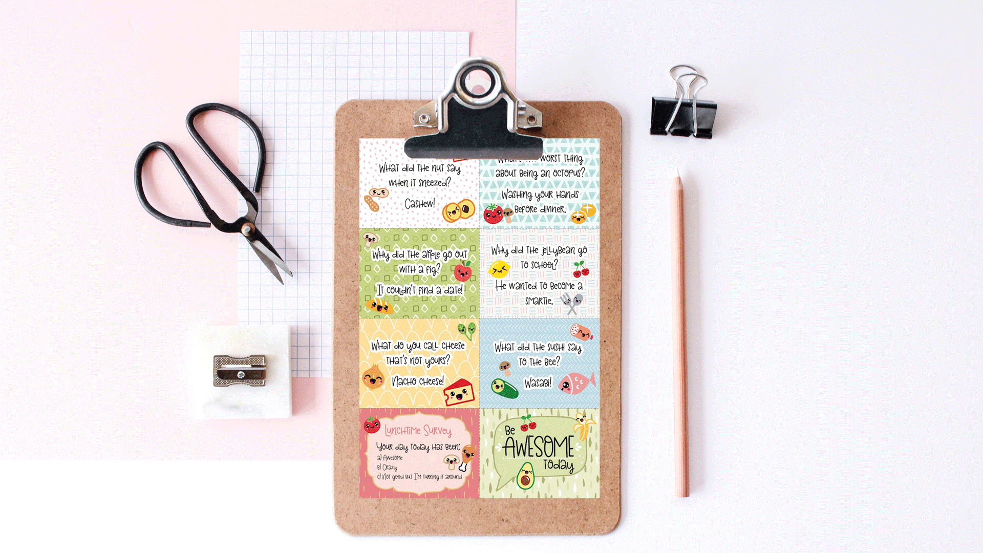 Free Printable Super-Kawaii Lunchbox Notes - Free Printable Australian Notes