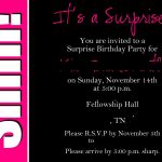 Free Printable Surprise Th Birthday Party Invitations Superb Free   Free Printable Surprise Party Invitation Templates