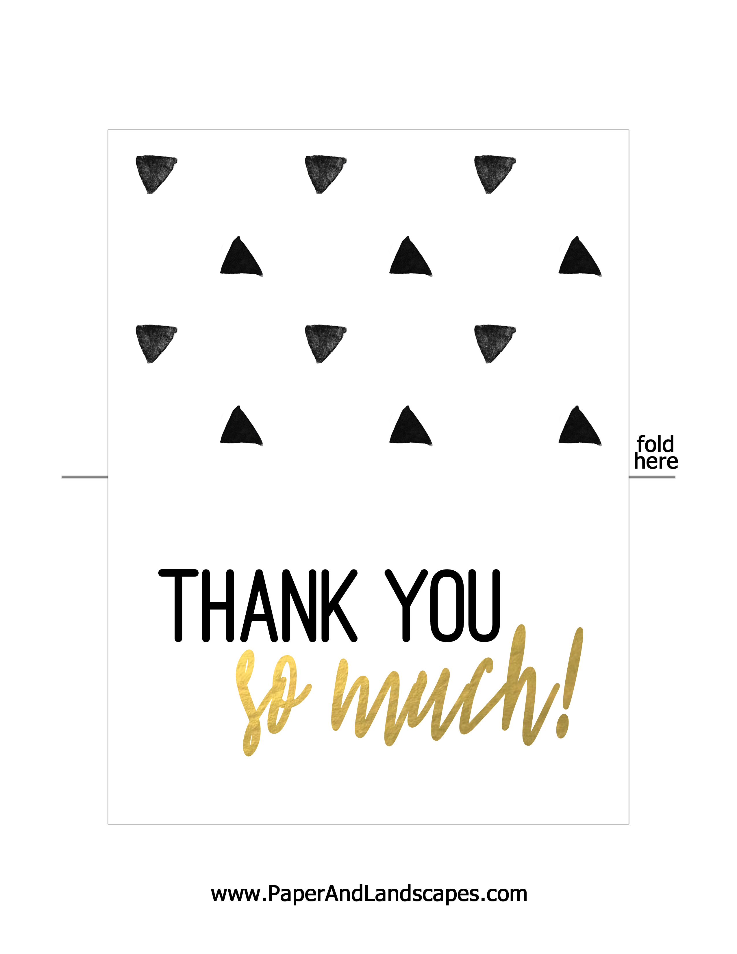 Free Printable Thank You Cards - Paper And Landscapes - Free Printable Thank You Notes