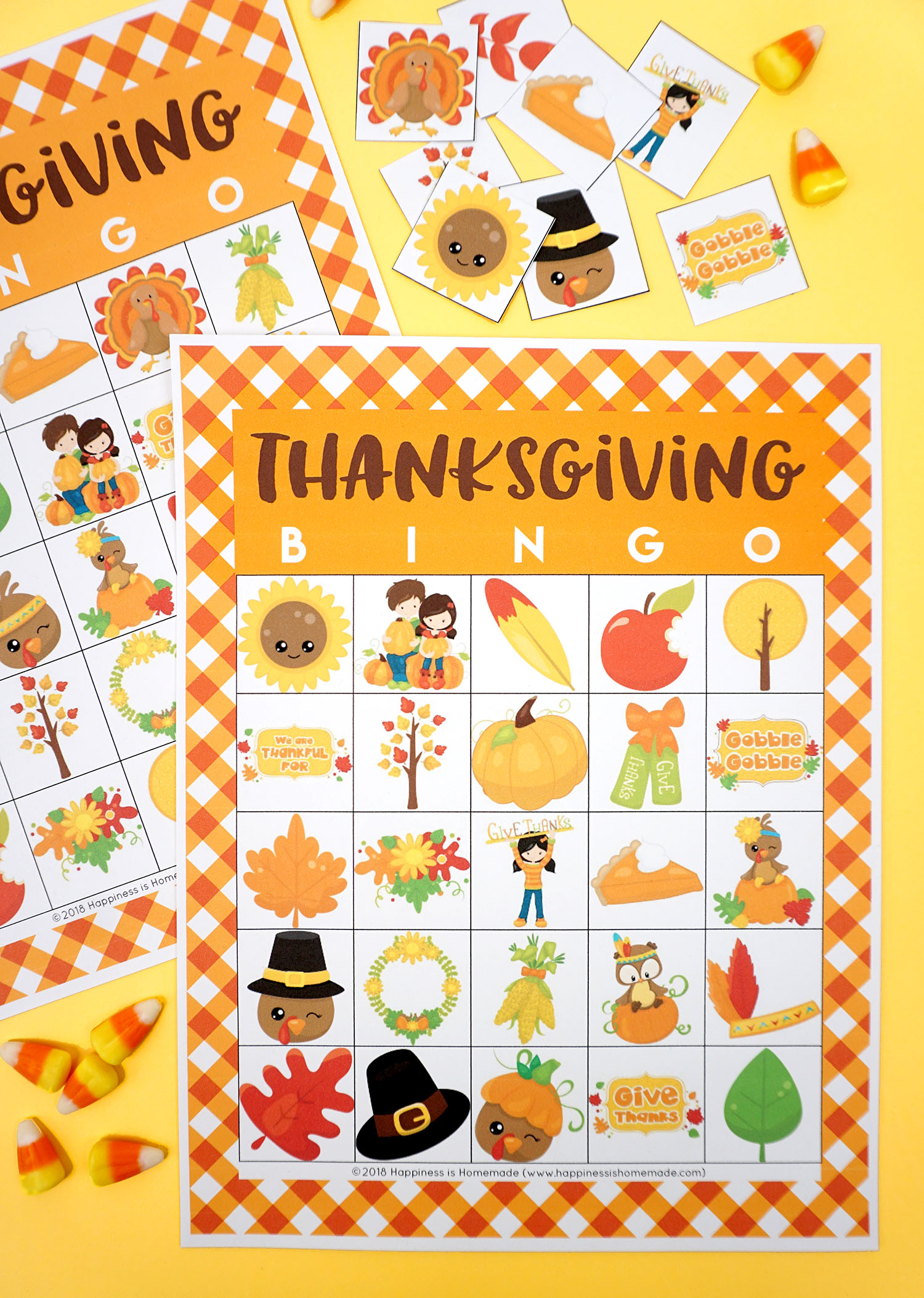 Free Printable Thanksgiving Bingo Cards - Happiness Is Homemade - Free Printable Bingo Games