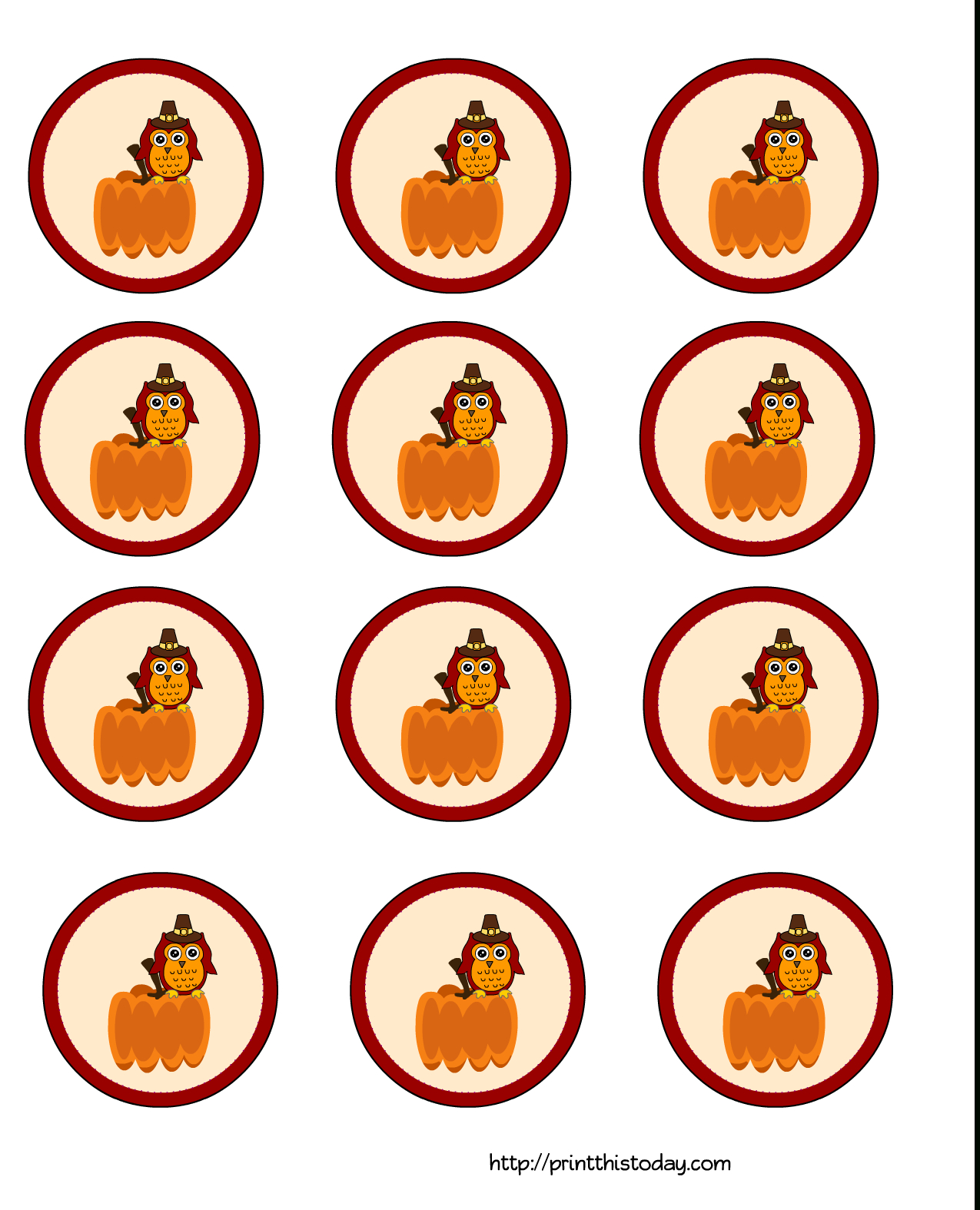 Free Printable Thanksgiving Cupcake Toppers - Thanksgiving Cupcake Toppers Printable Free