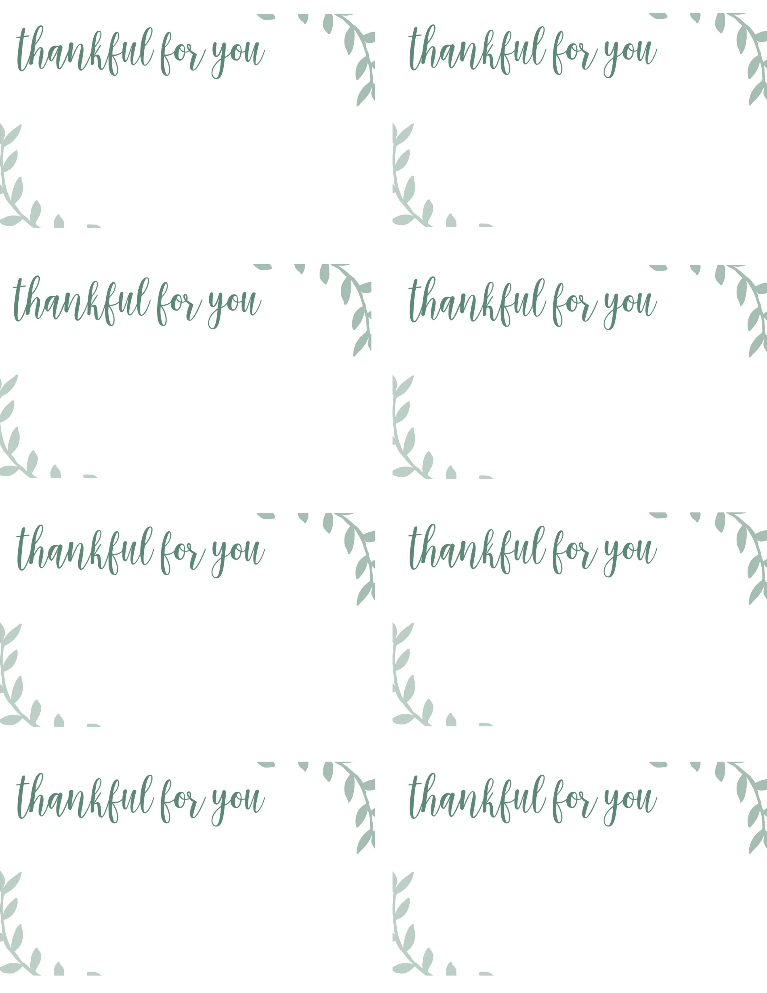 Free Printable Thanksgiving Place Cards -- Also Great For Cupcake - Free Printable Place Cards